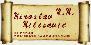 Miroslav Milisavić vizit kartica
